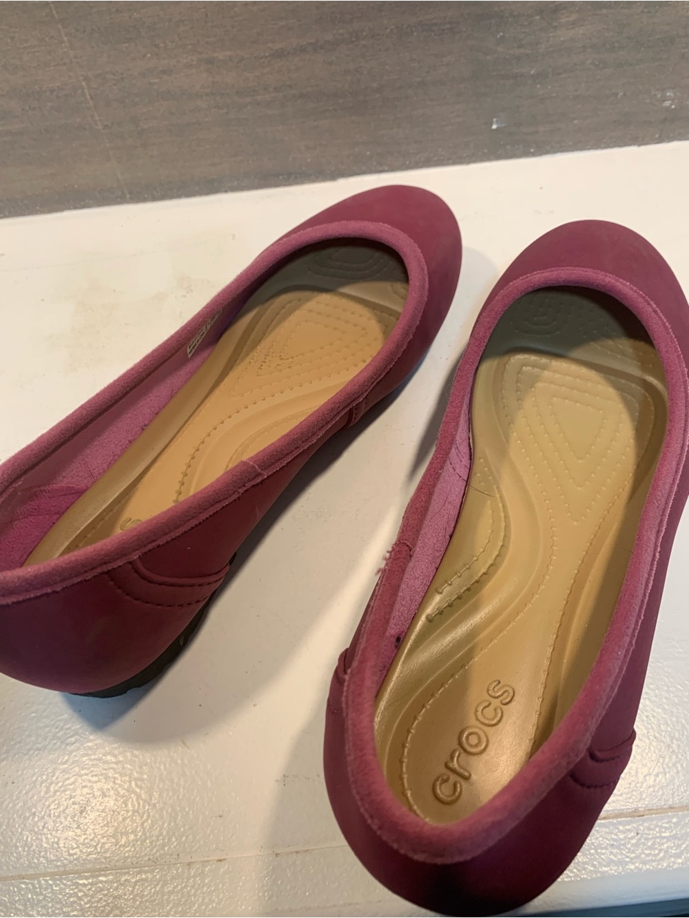 Crocs Womens Marin Color Lite Flats Plum Size 6 Casual Business Preppy Minimal - Picture 7 of 9